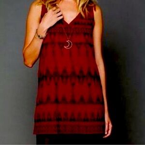 Free People beaded and embroidered burgandy dress sz Sm